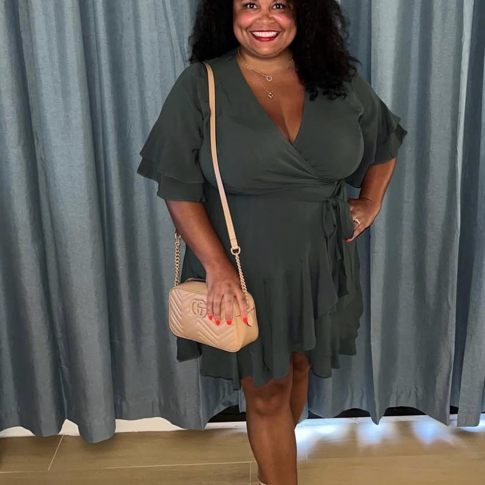 Sage Green Wrap Dress